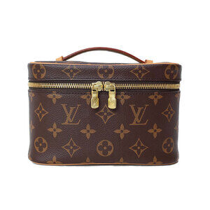 Louis Vuitton Monogram Leather Brown Nice Vanity Bag